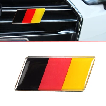 1 бр. 3D Универсален Немски Знаме, Емблема, Икона, Етикет В Предната радиаторна решетка, Броня, Метални етикети за полагане на автомобила, Аксесоари за външността на автомобила