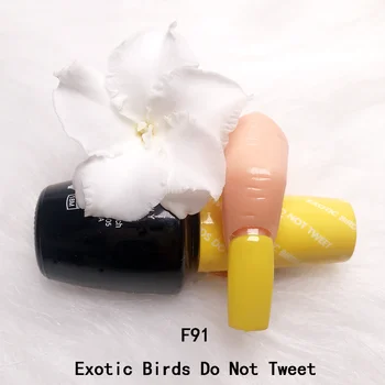 15 МЛ Гел-Лак За нокти Opie F91 Екзотични Птици Не Упреквам Жълто Хибриден Горния Основен Слой Напоена с UV-Гел За Дизайн на ноктите, Лак