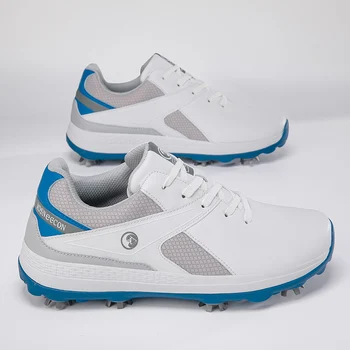 2023 Нова Мъжки Тренировочная обувки за голф, Черна Кожена Спортни обувки, Мъжки Улични Шипове, обувки за голф, за мъже, Маркови Дизайнерски Мъжки Маратонки за голф