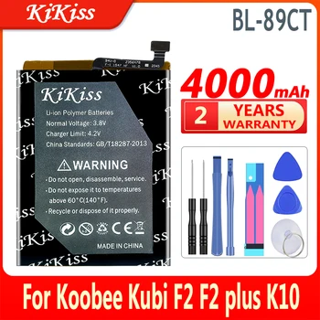 4000 ма KiKiss Мощна Батерия BL89CT За Батерии на мобилни телефони Koobee Kubi F2plus F2 plus K10 BL-89CT