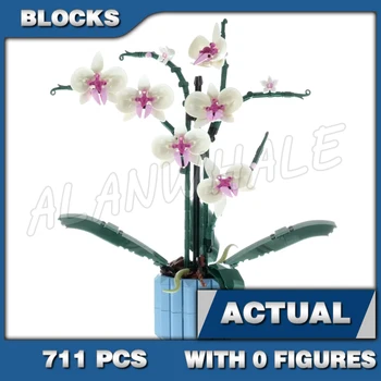 711 бр. Творчески Експертен букет от орхидеи Ботаническая колекция 10113 Комплекти строителни блокове, съвместими с модела на