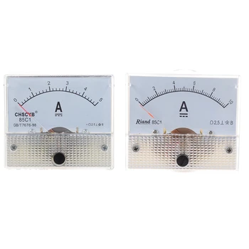 85C1 DC 0-10A Правоъгълен Аналогов Панел Амперметър и 85C1-A Аналогов панел измервателният ток DC 5A Амперметър