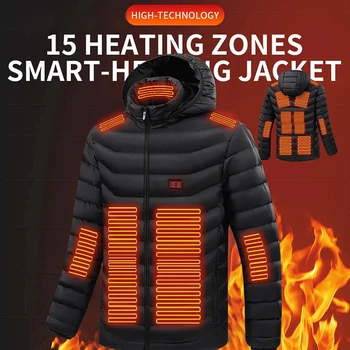 9/11/15 Зона, зона, яке с подгряване, мъжко зимно памучни палто с подгряване, якета с електрически отопляеми от USB за улични разходки, къмпинг