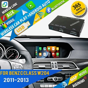 AISINIMI Безжична Apple Carplay За Benz C Class W204 C180 C200 C220 C300 2011-2013 Android Автоматичен Модул Air Play-Рефлексен линк