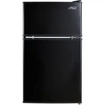 Arctic King, с две врати, мини-хладилник с обем 3,2 куб. фута с фризер, черен, E-Star, ARM32D5ABB