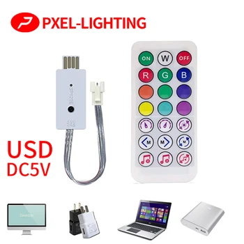 DC5V SP620E Bluetooth USB Музикален пиксельный контролер, аксесоар, компонент, радиочестотни дистанционно управление за led лента RGB WS2812