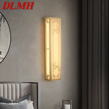 DLMH Месинг, с монтиран на стената Лампа LED Модерни и Луксозни Мраморни Стенни Тела за интериор на Дома Спални, Хол, Коридор