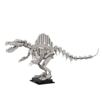 Gobricks MOC, Скелет на динозавър, Спинозавр, Набор от градивни елементи, Ископаемый Скелет на Динозавър, Обучение Тухлени играчки за деца, подарък