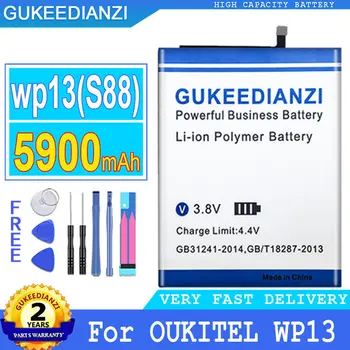 GUKEEDIANZI Взаимозаменяеми Батерия Wp13 (S88) 5900 ма За OUKITEL WP13 6,52 Инчов Телефон Batteria + Инструменти