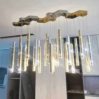 Led художествена Полилей, Висящ лампа Потолочное осветление Трапезария Съвременната скандинавска комбинируемая хол украса на дома бар