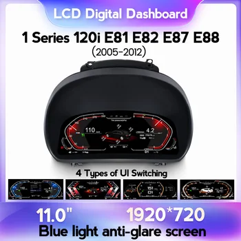 Linux 11-инчов Автомобили LCD Цифров табло За BMW серия 1 E81 E82 E87 E88 2005-2012 Комбинация от уреди за измерване на Скоростта на кабината