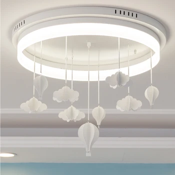 Nordic clouds тавана лампа за спални кремава на цвят, прости модерни подправени осветителни тела за детска стая, всекидневна