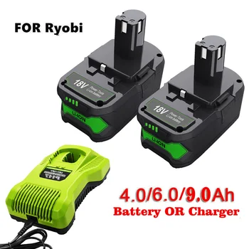 P108 4.0/6.0/9.0 Ah за RYOBI one plus 18v литиево-йонна батерия с голям капацитет 18, съвместим с бесколлекторными электроинструментами Ryobi P107 P109