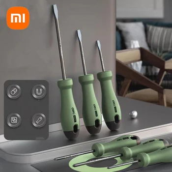 Xiaomi Deli Tool 1 бр 100 мм, Универсална Многоцветен Магнитна Отвертка, с двойно предназначение, Ръчни инструменти за ремонта на дома, Ръчни отвертка