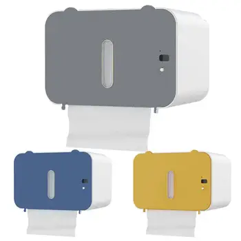 Автоматична Сензорна кутия за салфетки, Водоустойчив Умен Държач за тоалетна хартия с капак За домашно тоалетна, тоалетна в спалнята, аксесоари за баня