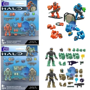 Аниме Mega Bloks Halo Безкраен Базар на бойното Поле Решаваща Роля Фигурка В Събирането на Строителни Блокове Аксесоари Подаръци