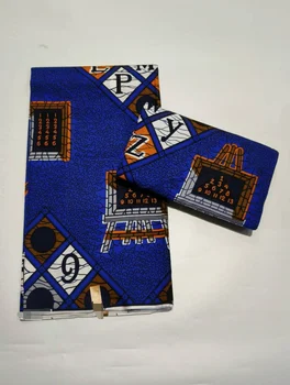 Африканска восъчен плат Истински Восък, Нигерийски батик с принтом под формата на блокове на Анкара, Холандски плат Pagne, 100% памук за шиене