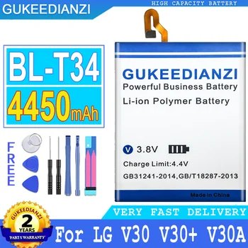 Батерия GUKEEDIANZI BL T34 BL-T34 4450 mah За LG V30 V30A V30 + H930 H932 LS998 T34 BLT34 Батерии за мобилни телефони + Инструменти