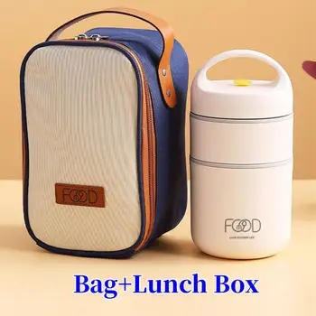 Вакуумна топлинна обяд-кутия от неръждаема Стомана, изолиран обяд-пакет, Нагревател за хранене, Чаша за супа, Термоконтейнеры, Обяд-бокс Bento за деца
