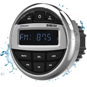 Водоустойчив Морската Стерео Bluetooth Радио Мотоциклет Аудио Лодка Автомобилен MP3 Плейър Автоматична Звукова Система FM AM Приемник За СПА UTV ATV