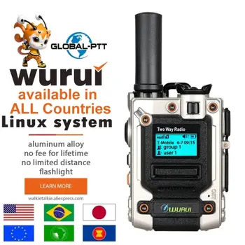 Глобална достъпност Wurui K300 global-пр 4G уоки токи Двустранно радио радиостанции Мобилни Преносими професионални комуникатори на далечни разстояния