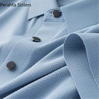 Годишният бизнес с висококачествена однотонная риза Поло с къс ръкав, Мъжки яка с ревери, Дишащи дрехи за голф от ледената коприна, потници и тениски