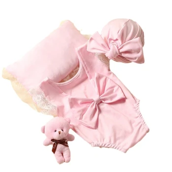 Дрехи за снимки на новородени 0-1 м, качулка, гащеризон, възглавница за представляващи, костюм за снимки на малки момичета