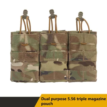 Закопчалка за полева тактика, подвесная чанта за съхранение на Molle с Двойно предназначение, 5,56, Калъф с тройно магазин