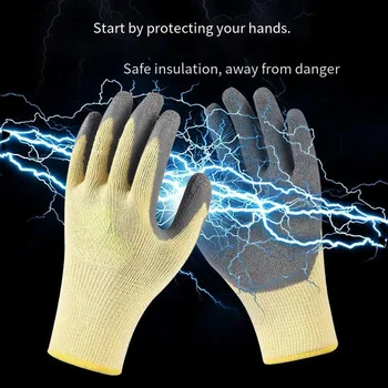 изолирующие ръкавици 400 В, защитни ръкавици от електричество, Латексови работни ръкавици, електротехник, нескользящие ръкавици, защитни раждане