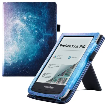 Калъф Pocketbook 740 Inkpad 3 на апарата със стойката (7,8 инча, включително читател 740 Pro / 740 Color) - с каишка за ръка / Автоматичен режим на заспиване / събуждане