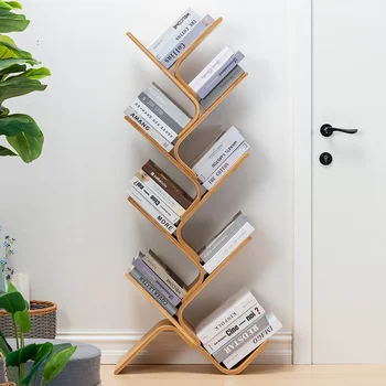 Книжарниците във формата на дърво, лавица за книги за детски спални, модерен минималистичен Книга, органайзер Голям капацитет