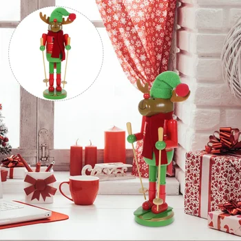 Коледна украса под формата на Щелкунчика Градински Декор Лесни декорации за дома, Домашен клип Коледни Лешникотрошачка Подаръци за работа с дърво