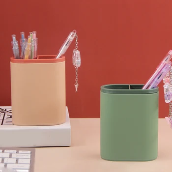 Креативен Настолен Органайзер с 2 коланите, Държач за писалка, Многофункционална маса, Шкаф за съхраняване на моливи, канцеларски материали, Ученически пособия