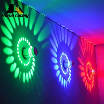 Креативни led монтиран на стената лампа с цветно осветление, навити ефект, спиральное дупка, модерни led осветление стена за вътрешен бар, декориране на KTV