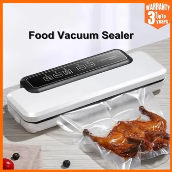 Кухненски вакуумно пакетираща машина за хранителни продукти, битова вакуум мерки и теглилки, който запазва свежестта на продуктите си, включително 10 опаковане на пакети и 1 вакуумную тръба