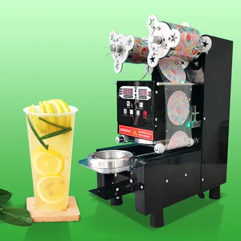 Машина за запечатване чаши с пузырьковым чай на по-ниска цена за продажба, устройство за запечатване чаши с мляко чай