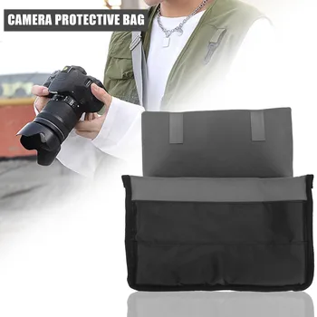 Мек Защитен калъф-подложка за DSLR камера, обектив и аксесоари Черен цвят