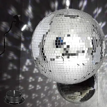 Многоразмерный огледален диско топка, сценична светлинен панел, Отразяващо стъкло, въртящи се топки, ефект на осветяване на сцена, домашно парти