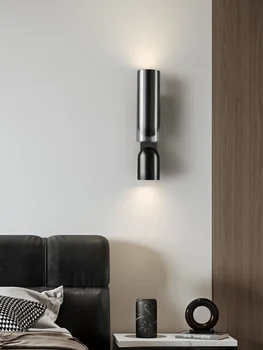Модерен минималистичен, с монтиран на стената лампа, леки и луксозен, с регулируем ъгъл на наклона, нощни лампа за спални