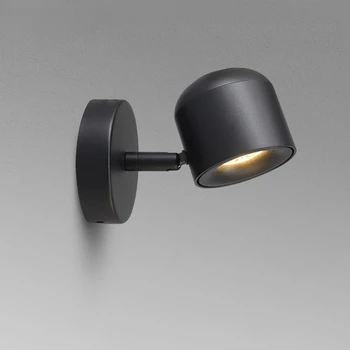 Модерният led, с монтиран на стената лампа Aisilan 7 W CRI 97 от полиран алуминий с регулируем ъгъл на наклона, кабелен стенен лампа за прикроватной нощни шкафчета, коридор, спалня, всекидневна