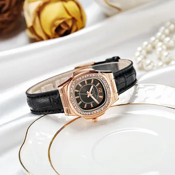 Модни Дамски Кварцови часовници, Ежедневни дамски часовник с кожена каишка, Бижута Montre Femme Relógio Feminino, Директна Доставка