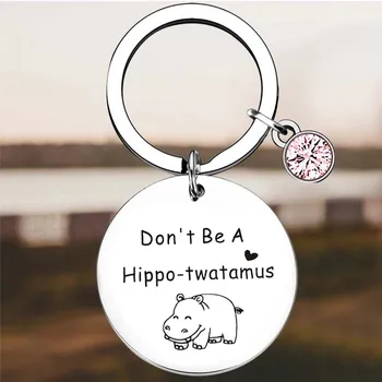 Нов ключодържател за влюбените в Хипопотам, пръстен, подарък под формата на Хипопотам, ключодържатели, окачване, подарък под формата на Хипопотам, най-Добрият приятел