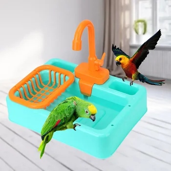 Нов креативен диспенсер за вода в детския басейн с Папагала, Автоматична Ясла за птици, Миксер за басейн с Папагала, душ за баня с Папагала