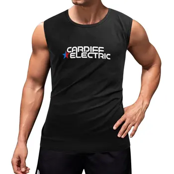 Нова бяла риза CARDIFF ELECTRIC, спортни мъжки дрехи за фитнес