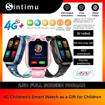 Нови детски телефонни часовници 4G 2.5 D с видеозвонком във формат Full Screen HD, интелигентно точно позициониране, изкуствен интелект, робот IPX7 водоустойчив подарък