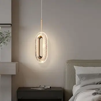 Окачен лампа Nordic 8W За Хранене, Начало декор, Лампа за помещения, в малка странична маса за хранене, Модерен Полилей от с сплав
