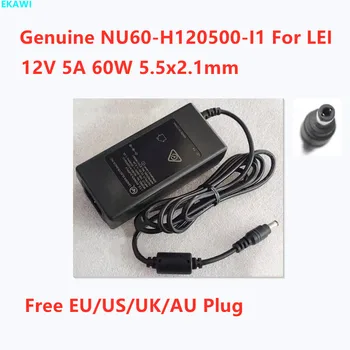 Оригинален адаптер NU60-H120500-I1 12V 5A 60W 5,5x2,1mm ESV190481 За одобрение ЛЕЙ LEADER I. T. E Зарядно устройство