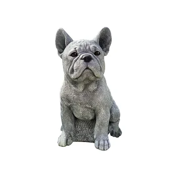 Подаръци за кучета Градински интериор -Статуята на кучета на открито за декор на тревата във вътрешния двор, Мемориалната скулптура за домашни любимци, изправено положение