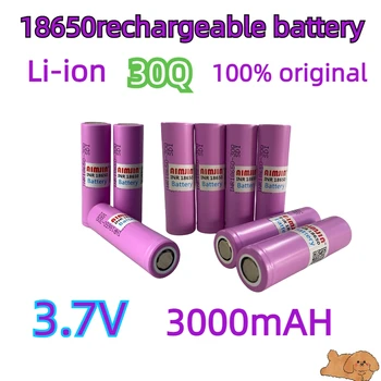 Подходящ за INR18650 30Q 3,7 3.0 Ah + зарядно устройство фенерче, за да се литиево-йонна батерия зареждане фенерче за зареждане на съкровище малък вентилатор играчка