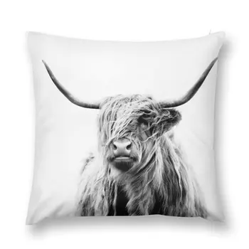 портрет на високопланинско крави (пейзажна формат) Възглавница за дивана, калъфка за възглавница, Луксозна калъфка за възглавница, калъфка за възглавница